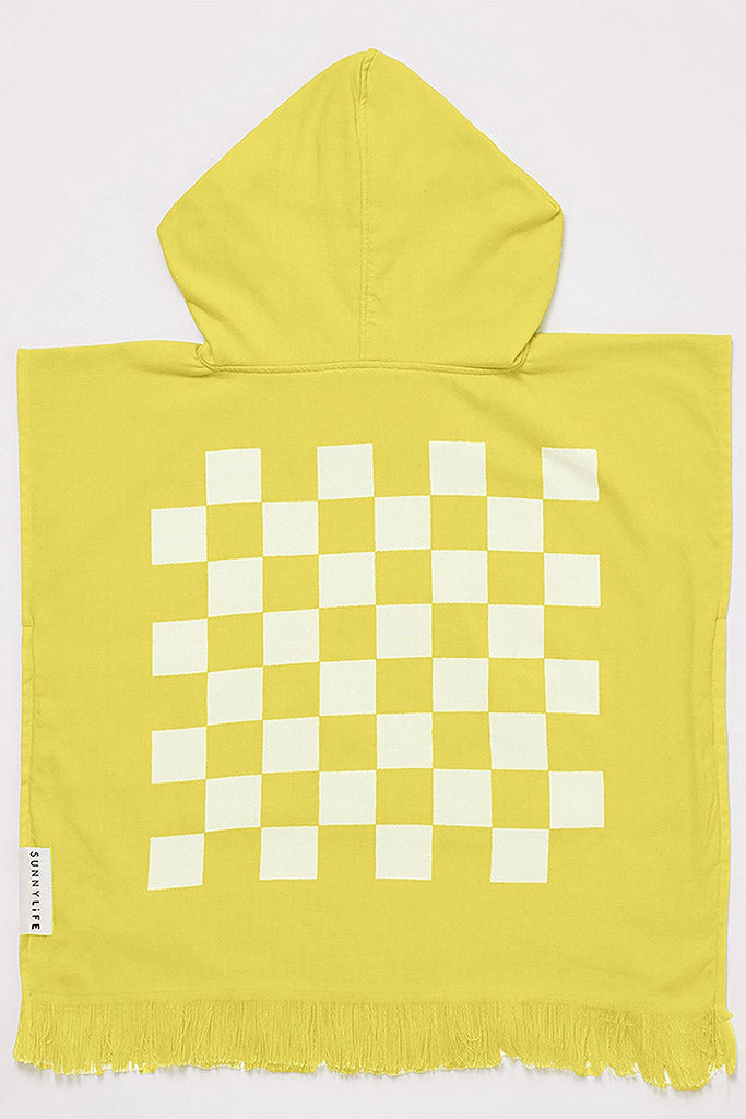 SunnyLife Beach Games Hooded Towel Checkerboard