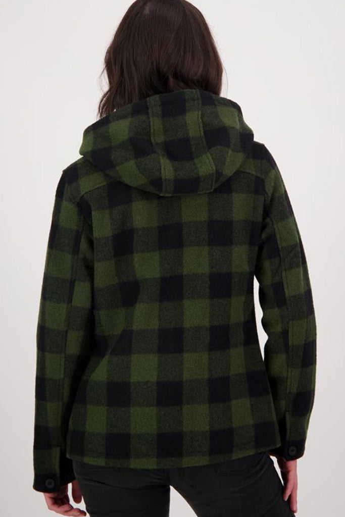 Swanndri Seattle V2 Wool Hoodie Olive/Black Check