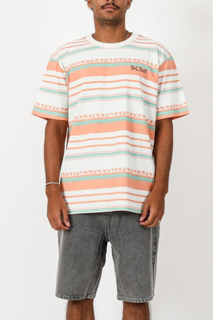 T&C Kohala Stripe Tee Bone