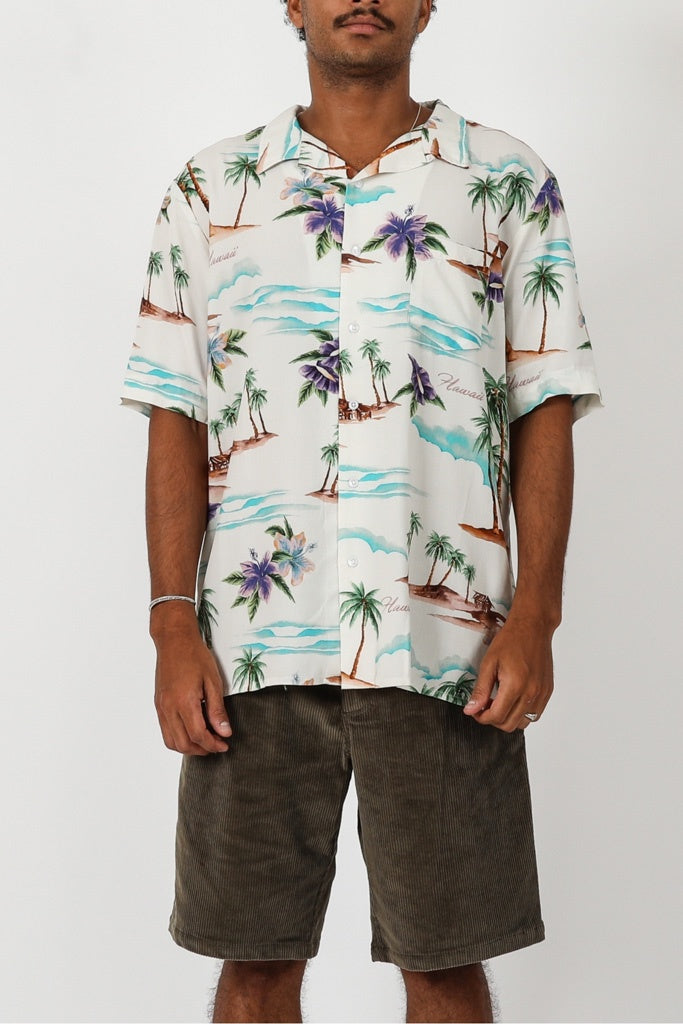 T&C On Vacation S/S Shirt Bone