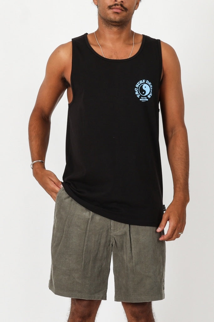 T&C Sunset Singlet Black