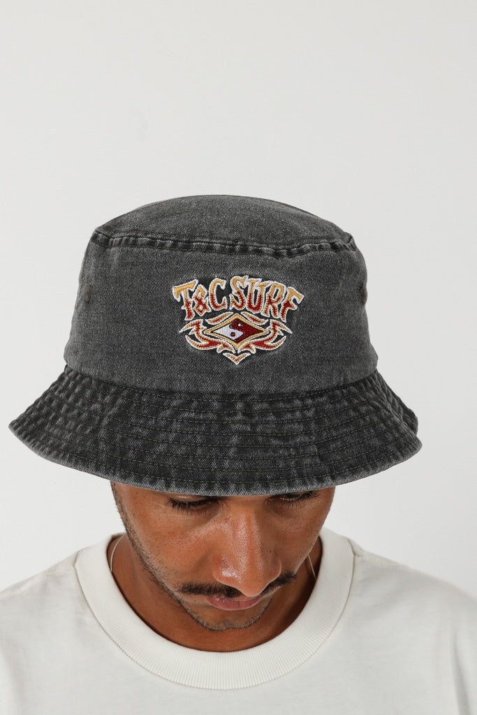 T&amp;C Vault Bucket Hat Washed Black