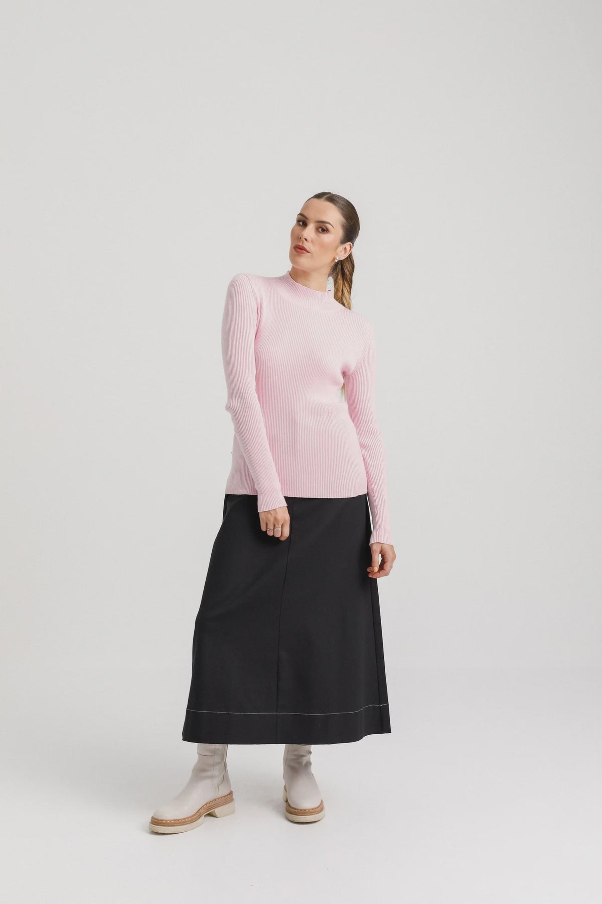 Thing Thing Mock Neck Longsleeve - Blush