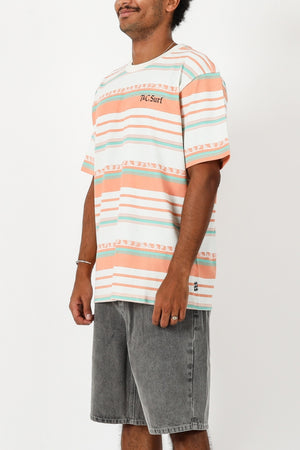 T&C Kohala Stripe Tee Bone