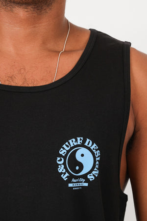 T&C Sunset Singlet Black