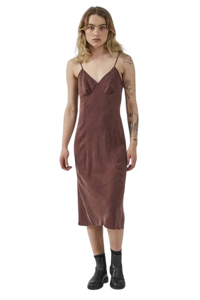 Thrills Chelsea Slip Dress Postal Brown