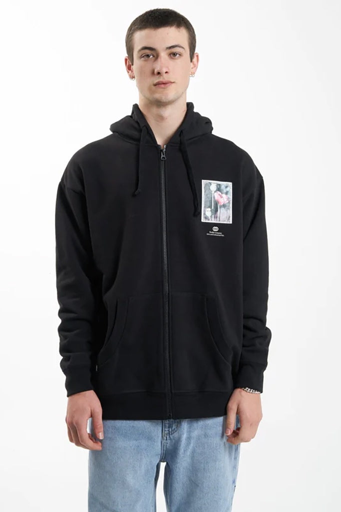 Thrills Cortex Zip Hood Fleece Black