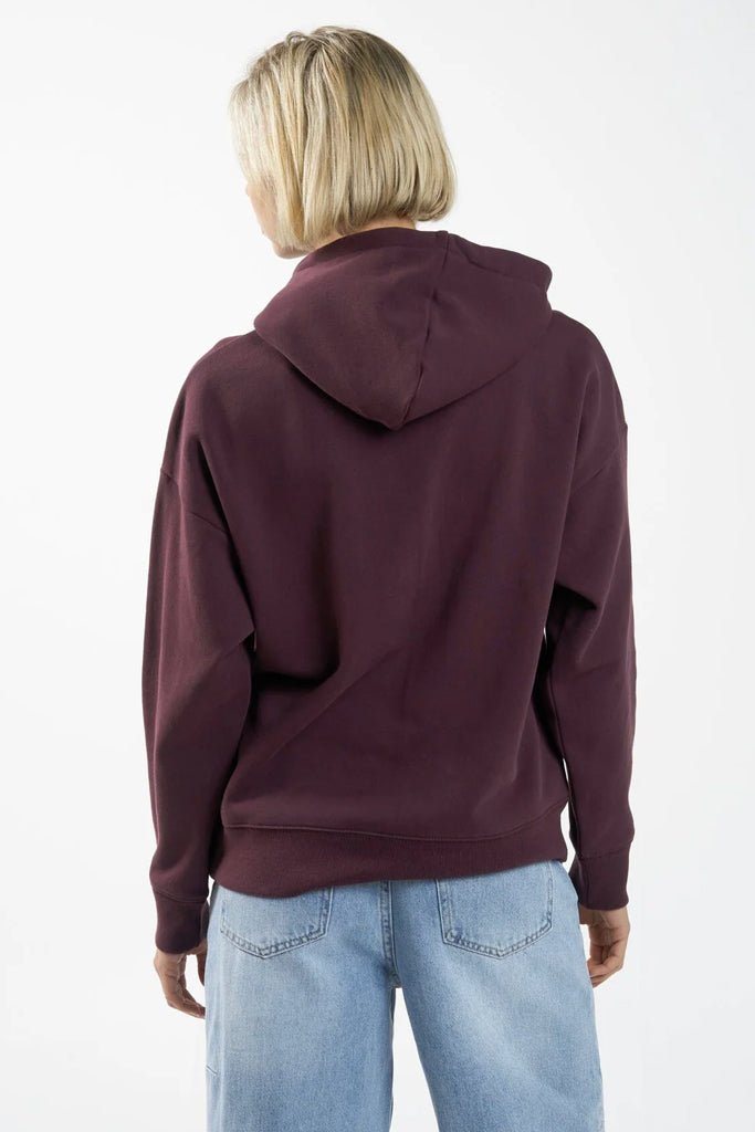 Thrills Easy Going Fleece Hood Wine