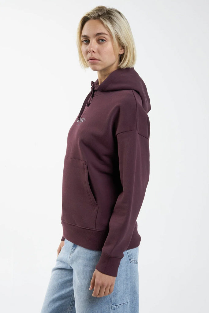 Thrills Easy Going Fleece Hood Wine