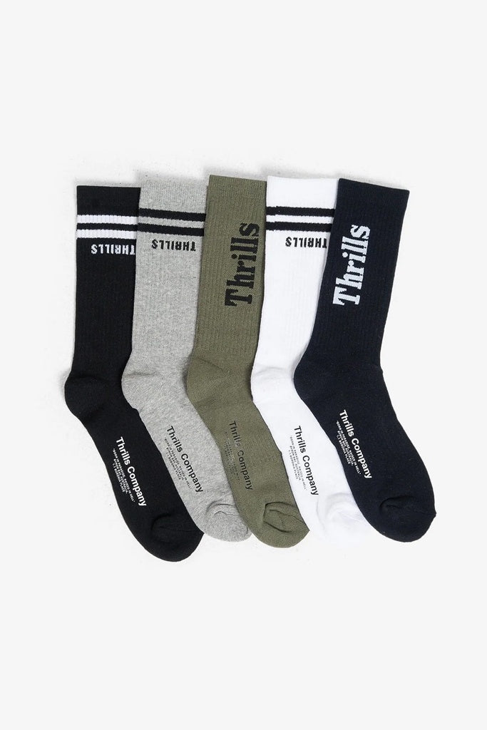 Thrills Minimal Thrills 5 Pack Sock Multi