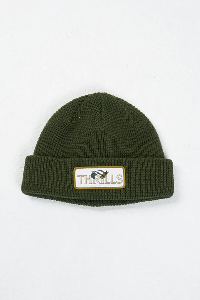 Thrills Thrills Classic Waffle Beanie Oil Green