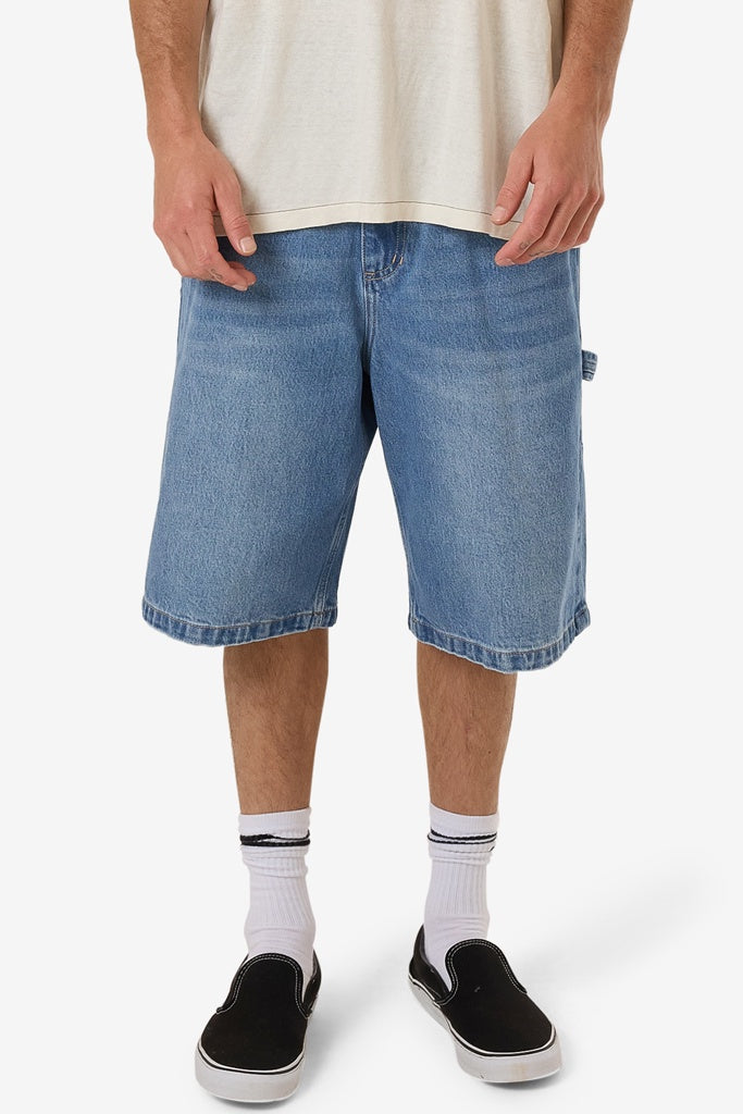 Thrills Big Slacker Denim Short Long Ago Blue