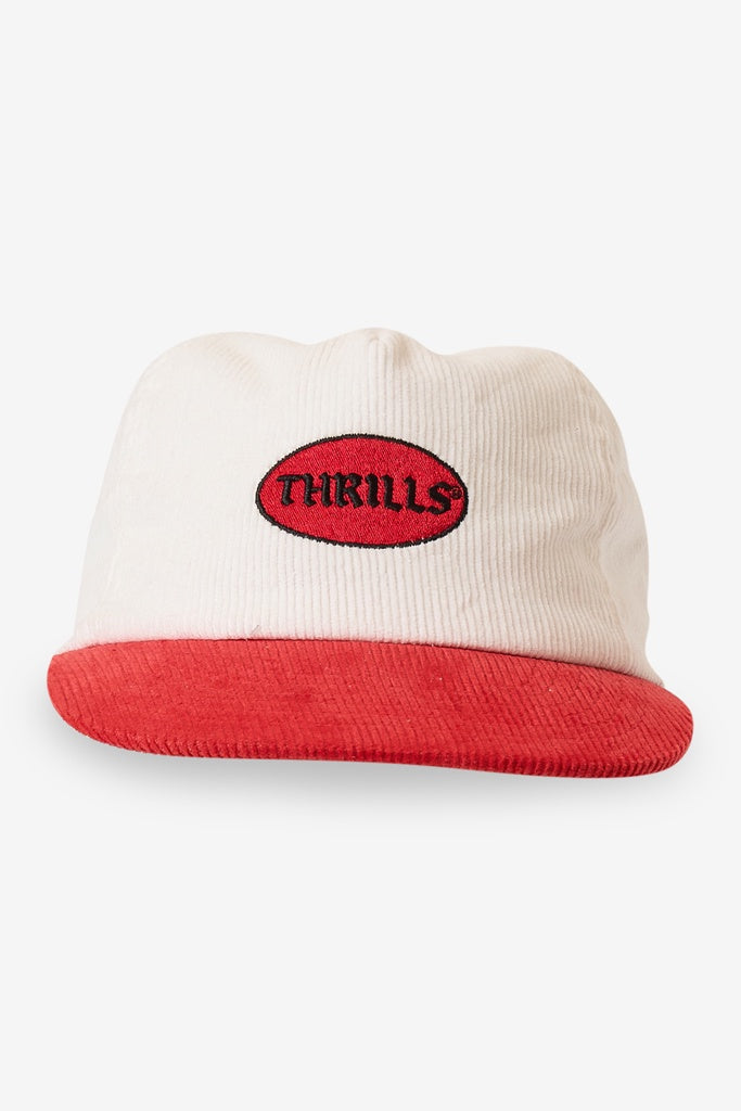 Thrills Hard As They Come 5 Panel Cap Heritage White