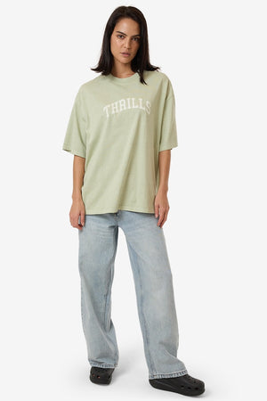 Thrills Line Up Oversized Tee Mist Green