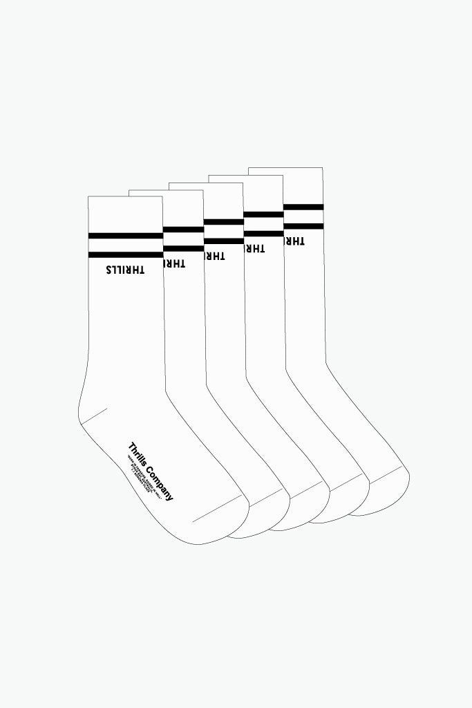 Thrills Minimal Thrills 5 Pack Sock White