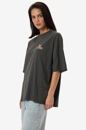 Thrills Never Stop Oversized Tee Merch Black