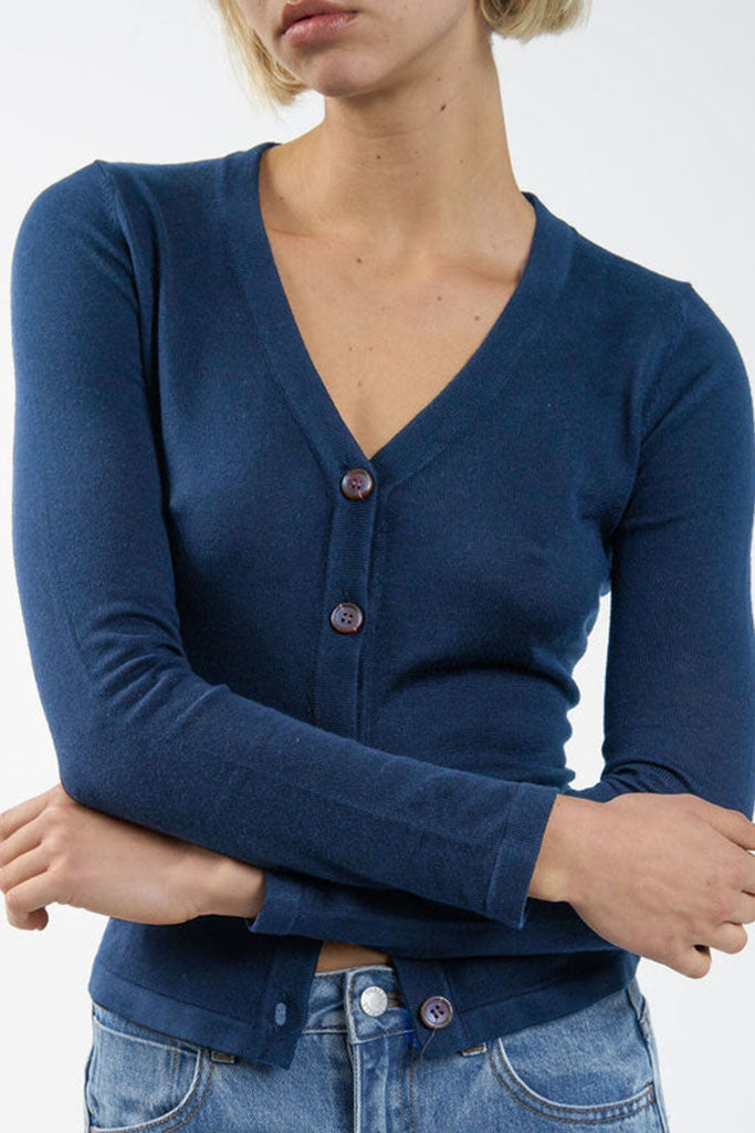 Thrills Alaia Knit Cardigan Royal Blue