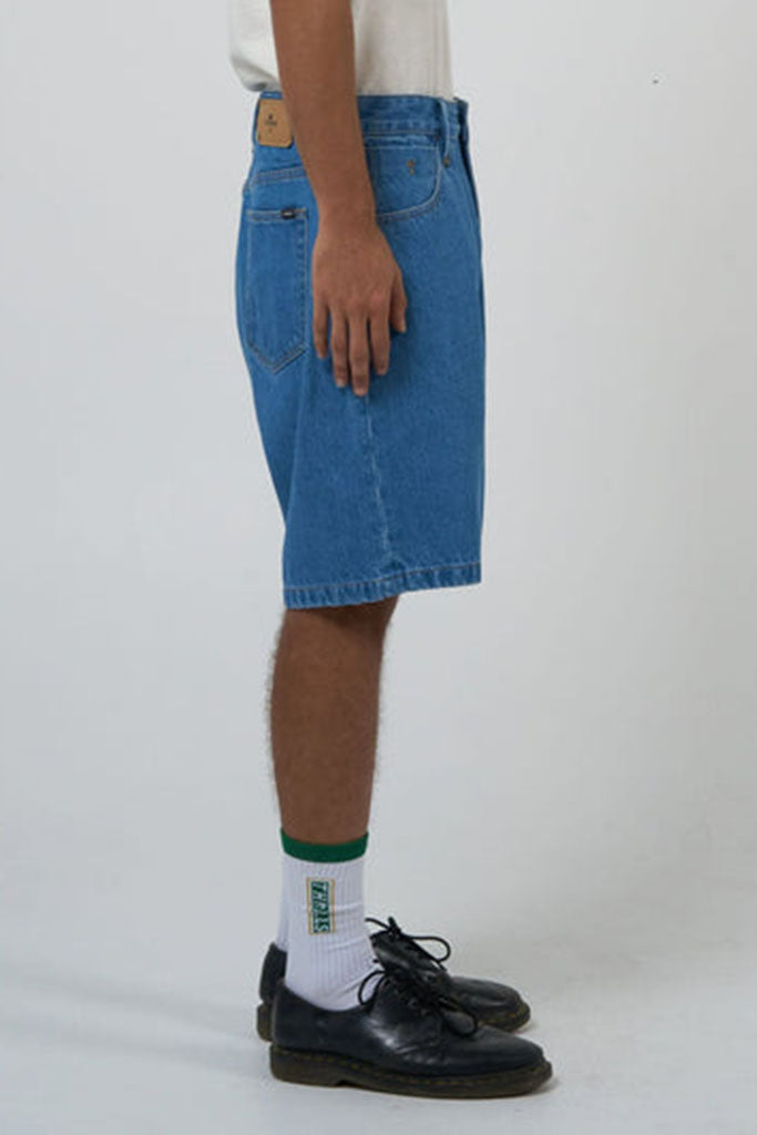 Thrills Big Slacker Denim Short Peel Blue