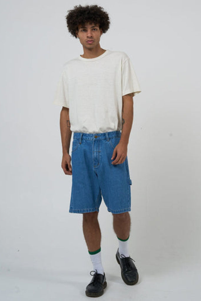 Thrills Big Slacker Denim Short Peel Blue