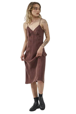 Thrills Chelsea Slip Dress Postal Brown