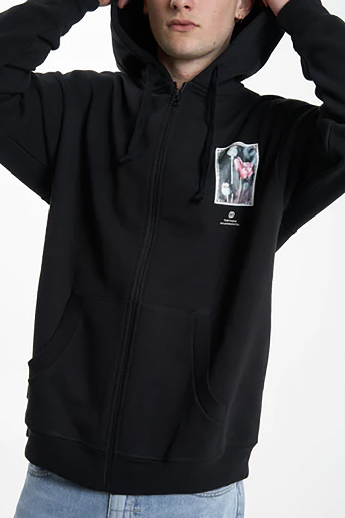 Thrills Cortex Zip Hood Fleece Black