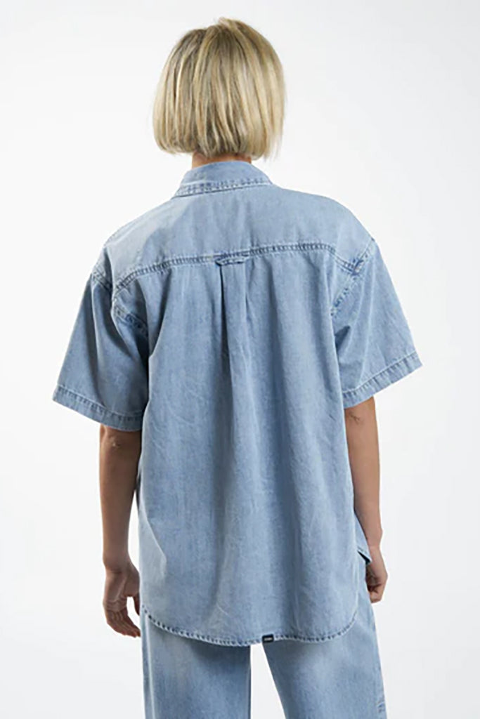 Thrills Eliza Denim Shirt Endless Blue