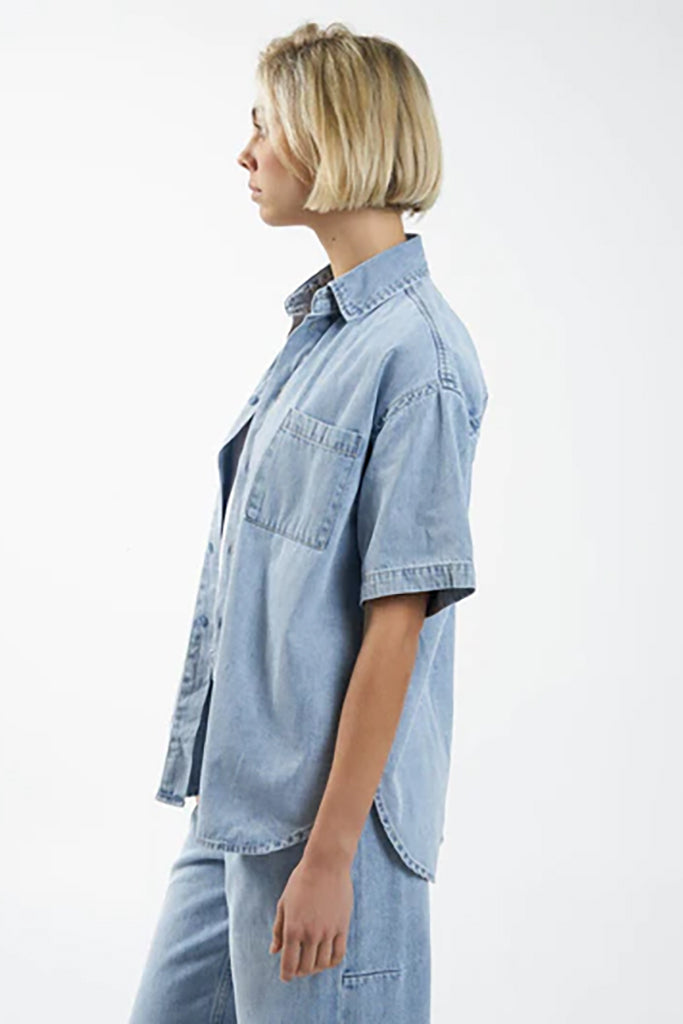 Thrills Eliza Denim Shirt Endless Blue