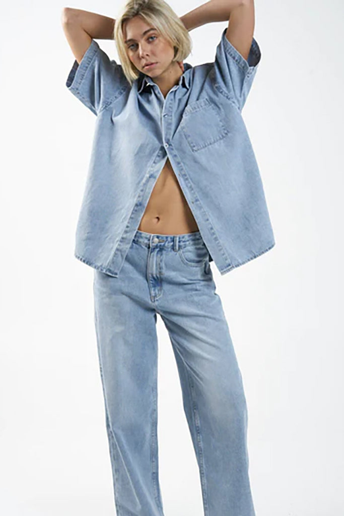 Thrills Eliza Denim Shirt Endless Blue