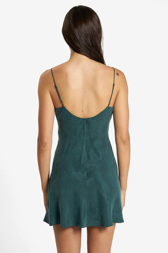 Thrills Fairmont Mini Slip Dress Jasper Green