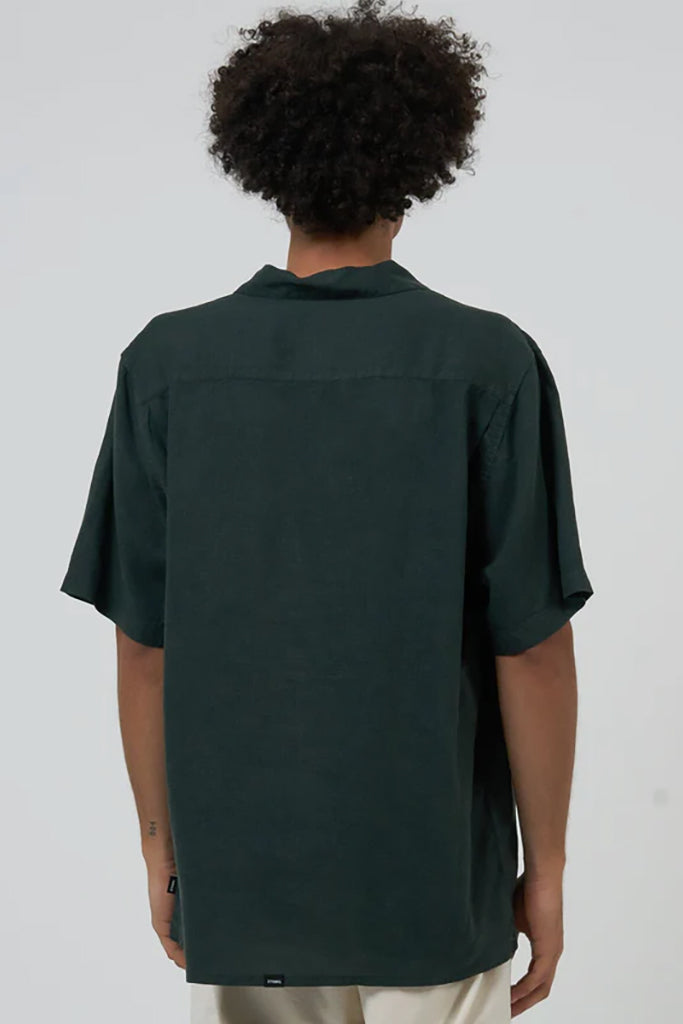 Thrills Hemp Minimal Thrills Bowling Shirt Deep Emerald