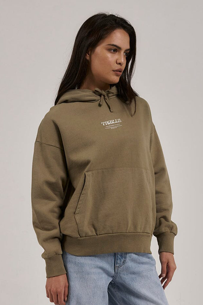 Thrills High Standards Fleece Hood Aloe