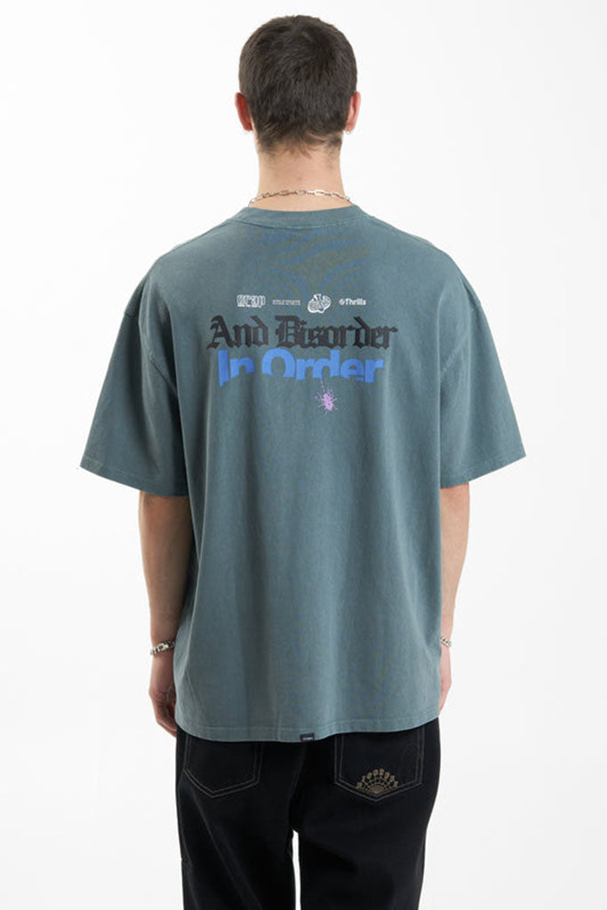 Thrills In Order Box Fit Oversize Tee Stormy Sea