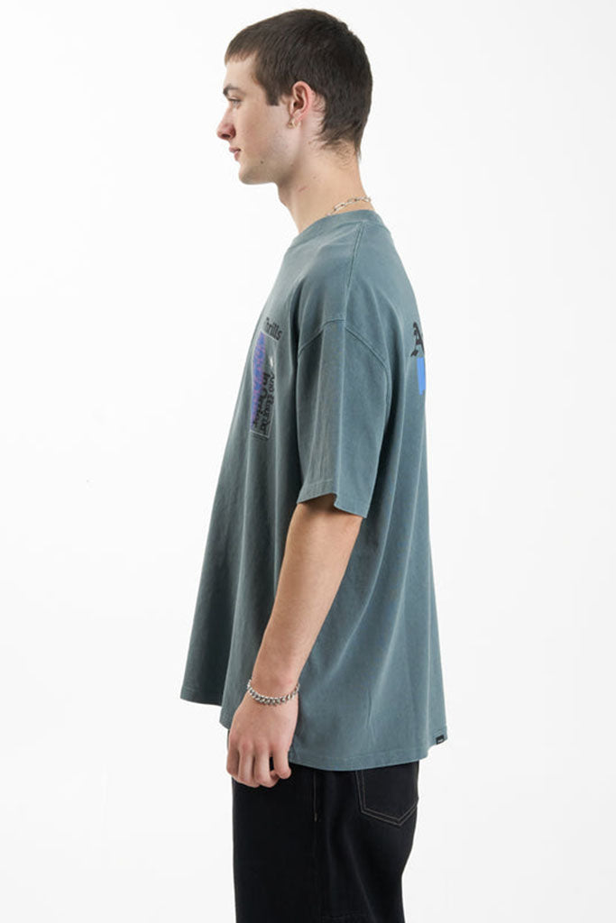 Thrills In Order Box Fit Oversize Tee Stormy Sea