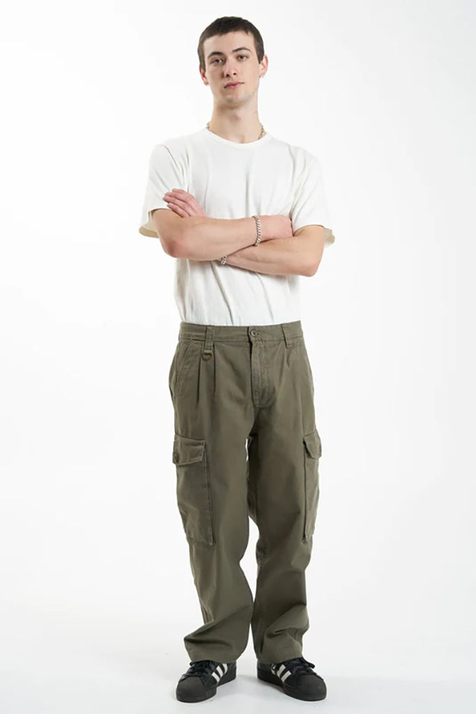 Thrills Issued Big Slacker Cargo Pant Mild Army