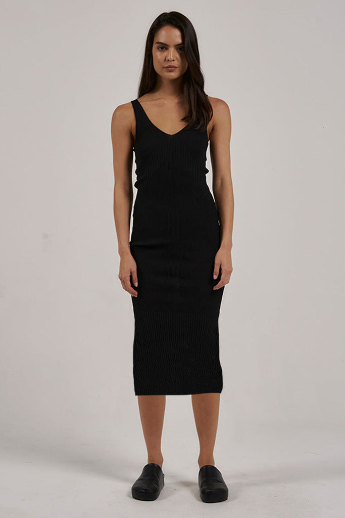 Thrills Silvia Knit Dress Black