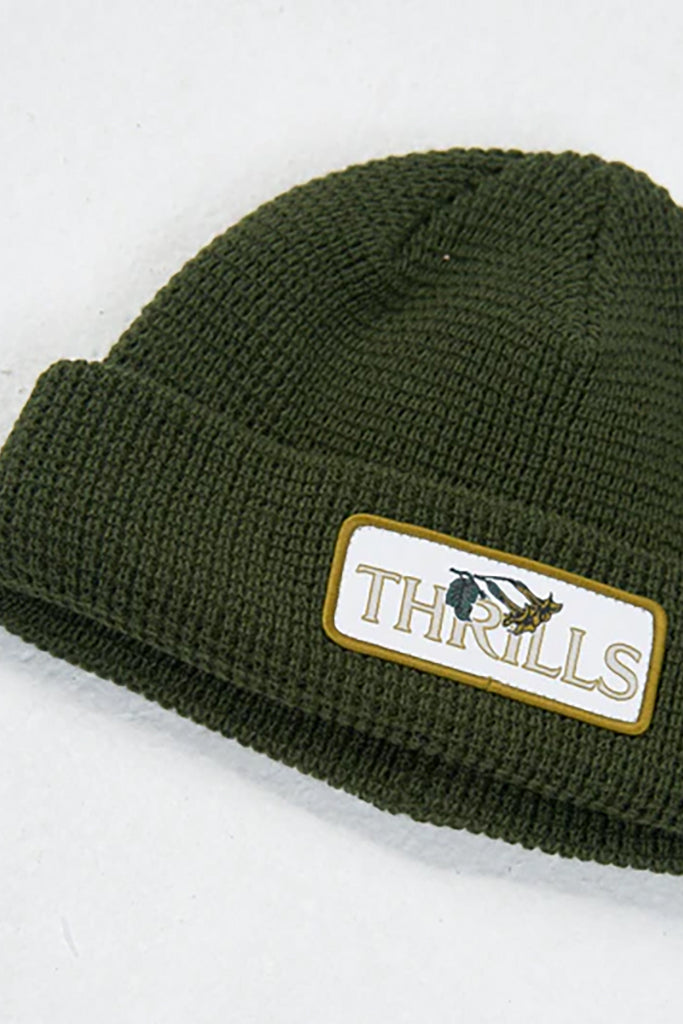 Thrills Thrills Classic Waffle Beanie Oil Green