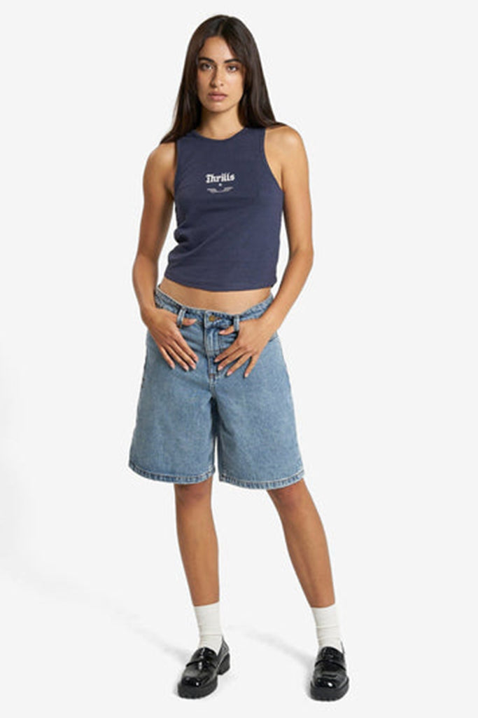 Thrills Wishes Come True Hemp Curve Tank Station Navy