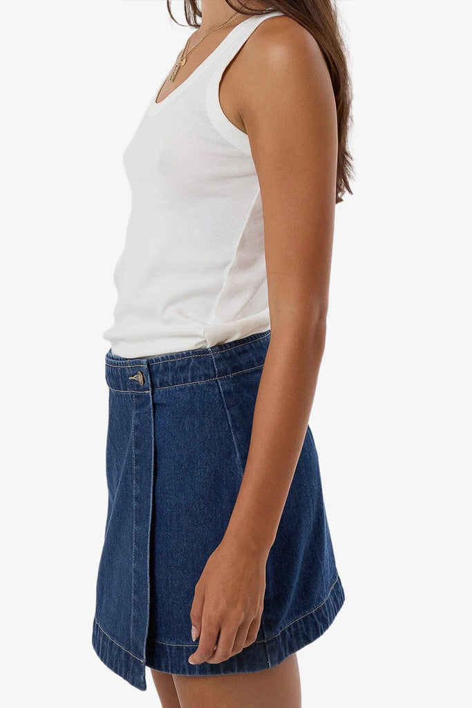 Thrills Marley Wrap Skirt Union Blue