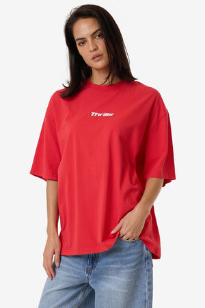 Thrills Arena Oversized Tee Flame Red