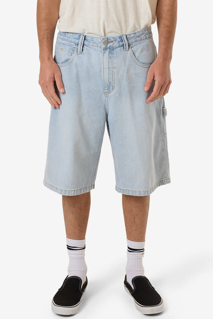 Thrills Big Slacker Denim Short Ether Blue