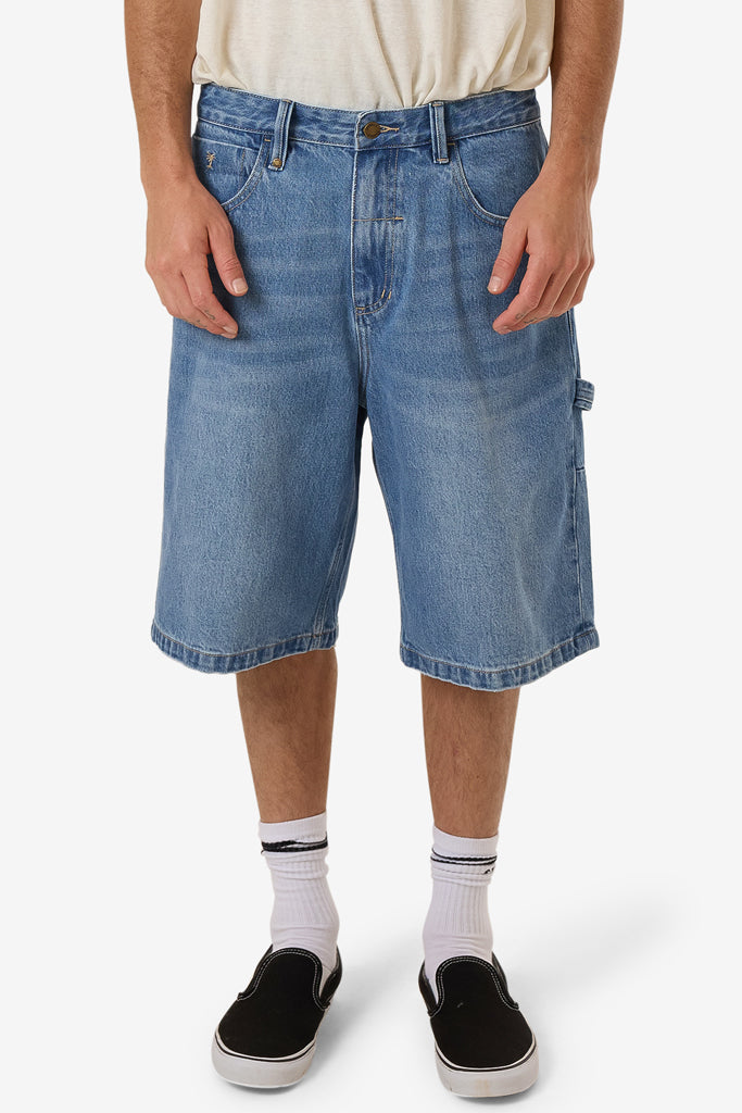 Thrills Big Slacker Denim Short Long Ago Blue