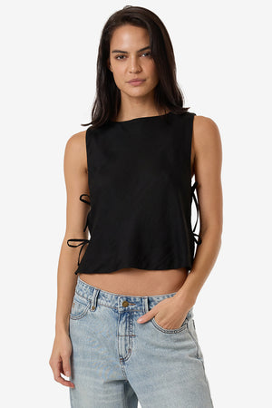 Thrills Ember Tie Top Black