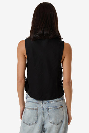 Thrills Ember Tie Top Black