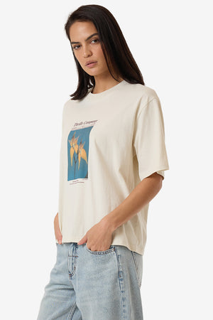 Thrills Flower Society Square Tee Heritage White