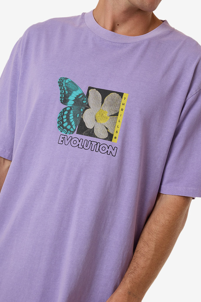 Thrills Morphing Oversize Fit Tee Violet Tulip