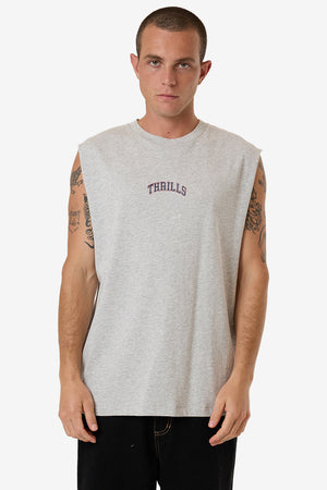 Thrills Roosevelt Merch Fit Muscle Tee Snow Marle