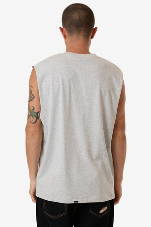 Thrills Roosevelt Merch Fit Muscle Tee Snow Marle