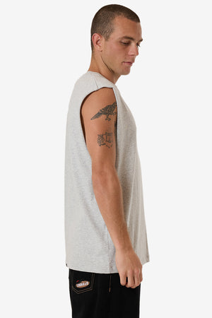 Thrills Roosevelt Merch Fit Muscle Tee Snow Marle