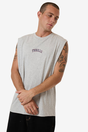 Thrills Roosevelt Merch Fit Muscle Tee Snow Marle