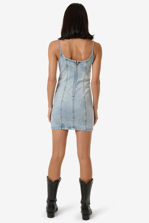 Thrills Rory Mini Denim Dress Tainted Blue